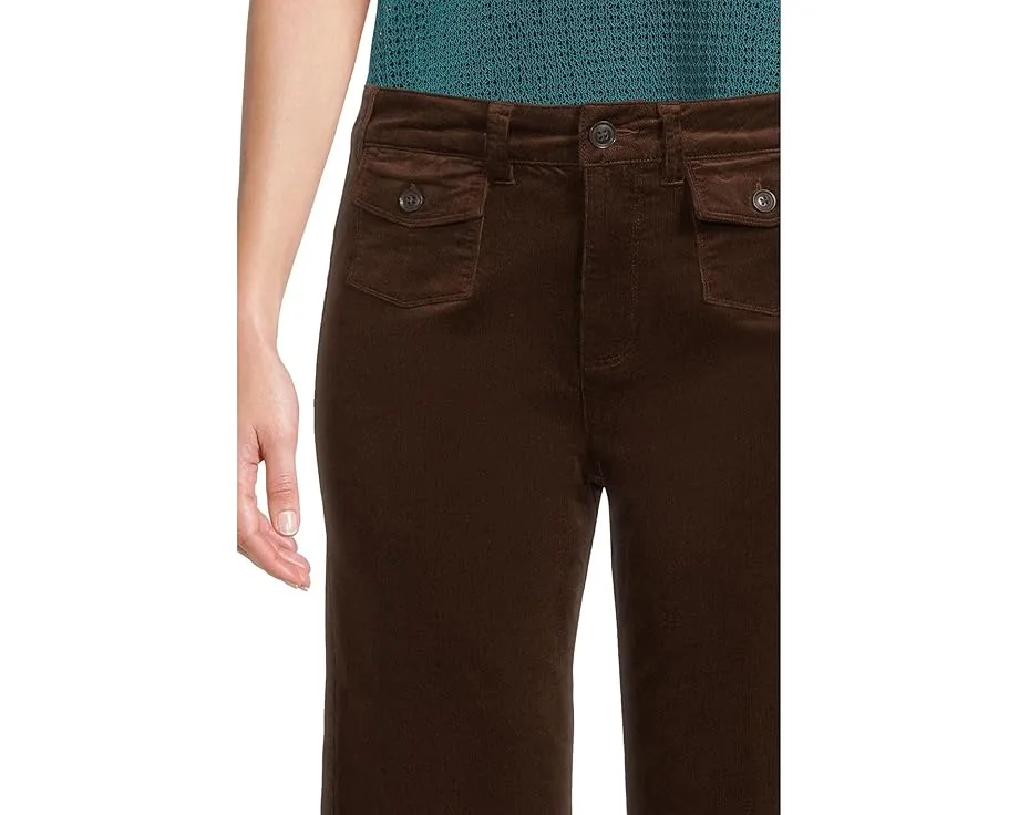 Брюки Paige Leenah Ankle из вельвета с мини-карманами Chicory Coffee