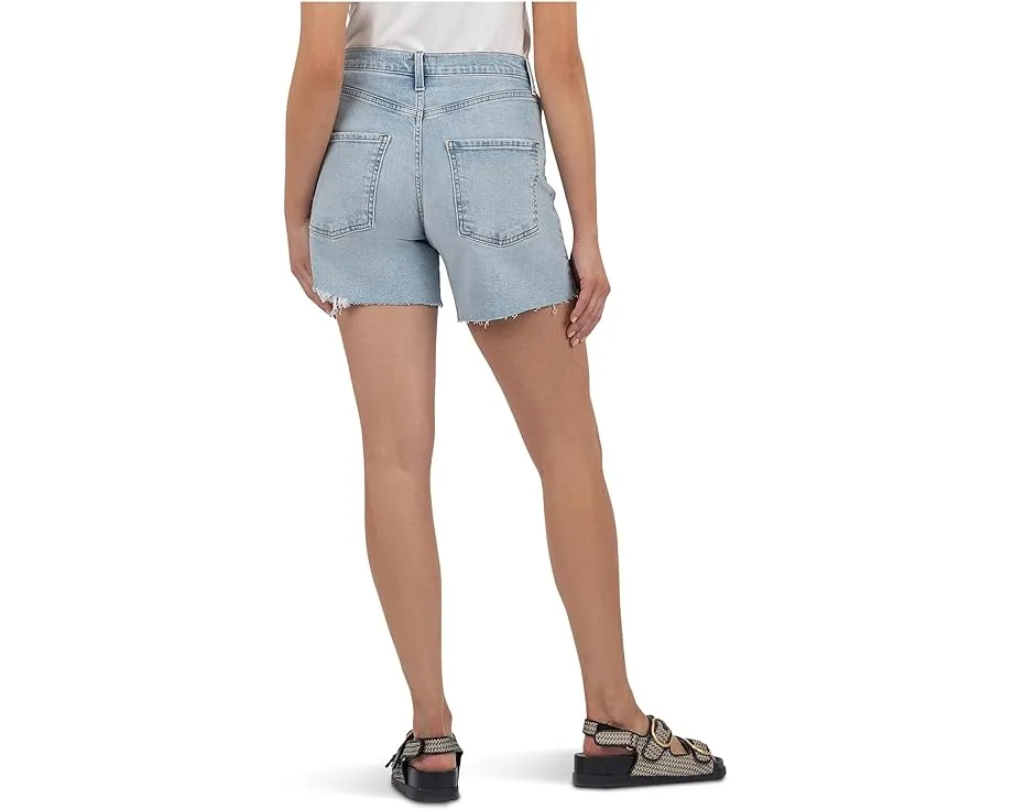 Шорты KUT from the Kloth Hailey с высокой посадкой и рваным краем