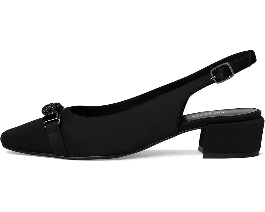 Туфли Vaneli Aldora на каблуке с ремешком и декором из камней