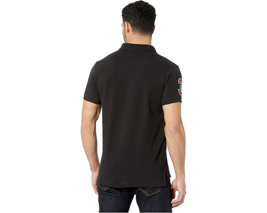 U.S. POLO ASSN. Поло Slim Fit Big Horse с полосатым воротником