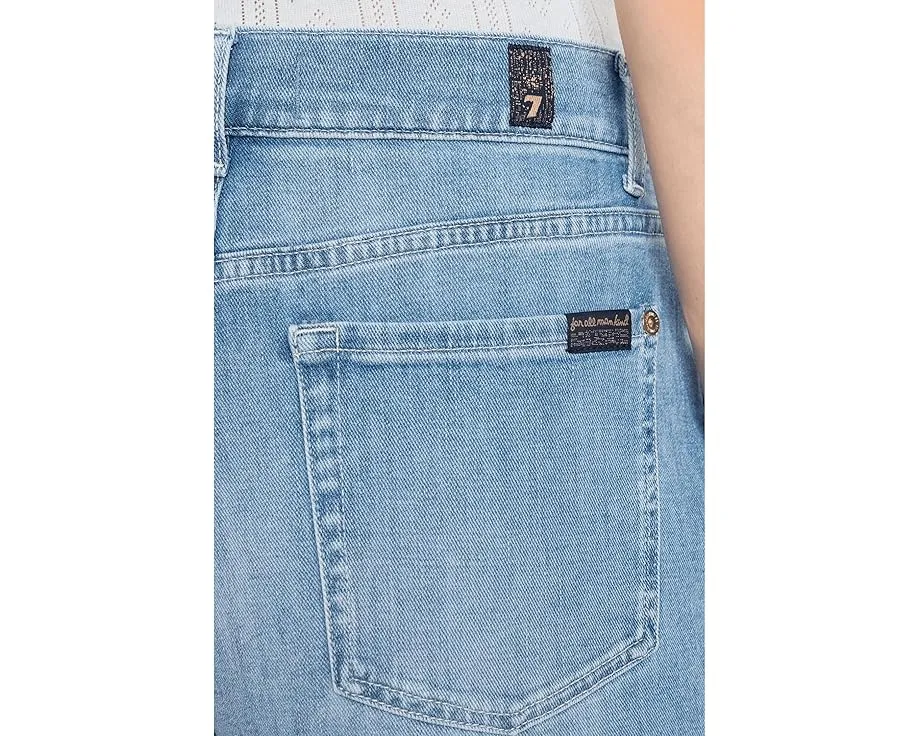 Джинсы 7 For All Mankind Lotta Ankle с высокой талией и расклешенными штанинами