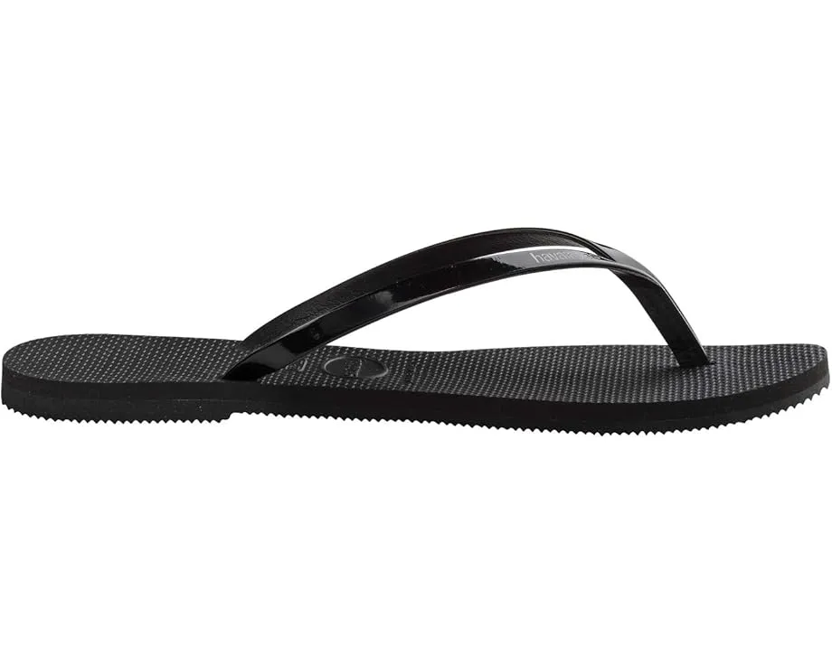 Havaianas You Metallic Flip Flop Sandal с глянцевым верхом и амортизирующей стелькой