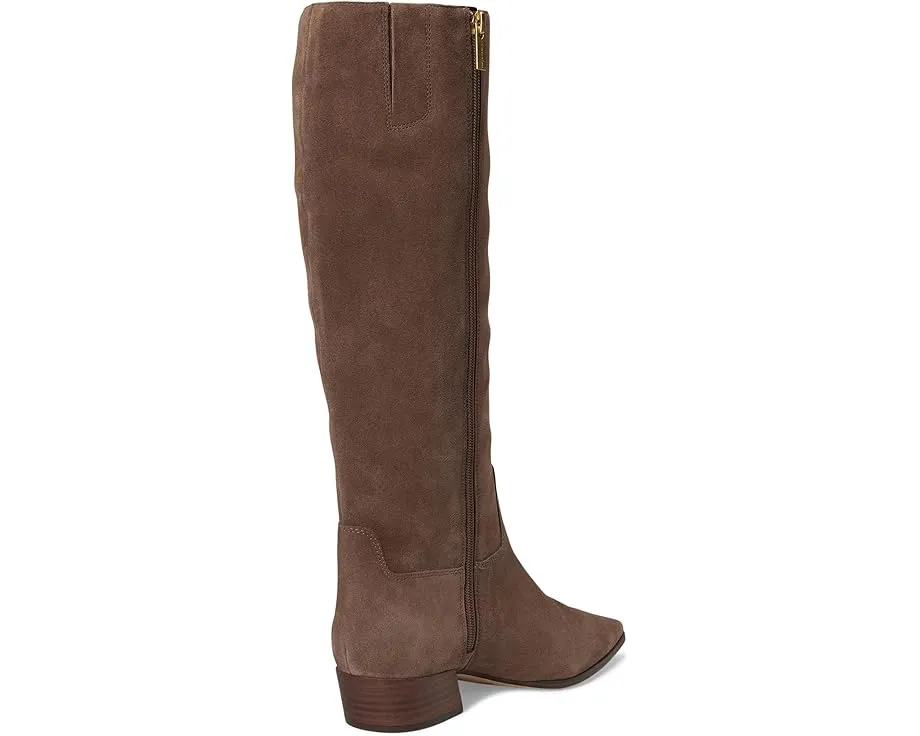 Vince Camuto Ботинки Pavla до колена из кожи с крокодиловым тиснением на устойчивом каблуке