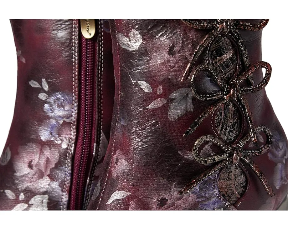 Ботильоны Carre от L'Artiste by Spring Step с цветочным принтом и лентами