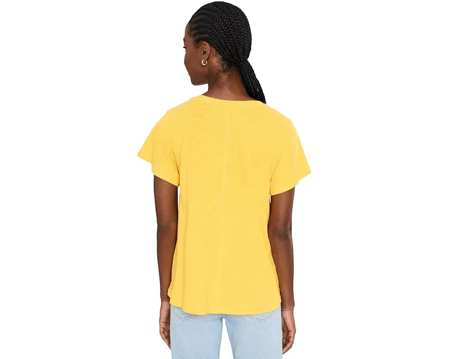 Топ Organic Cotton Slubby Jersey с круглым вырезом и короткими рукавами Eileen Fisher