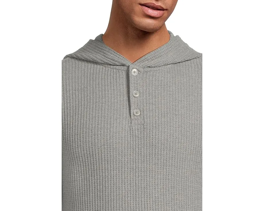 Термоблуза RVCA Dayshift Thermal Hooded Henley с капюшоном и вафельной вязкой