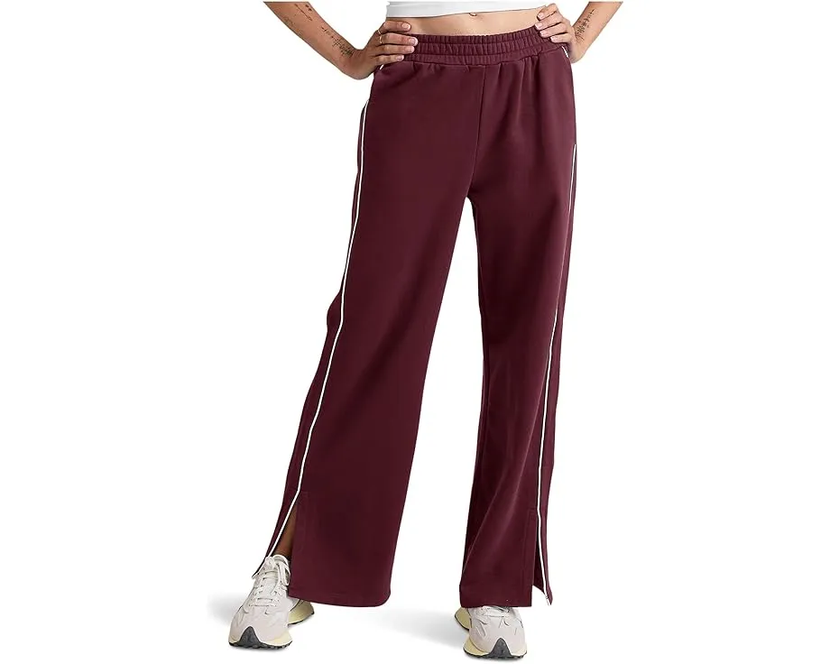 Beyond Yoga Широкие брюки Luxefleece Piper с контрастной окантовкой