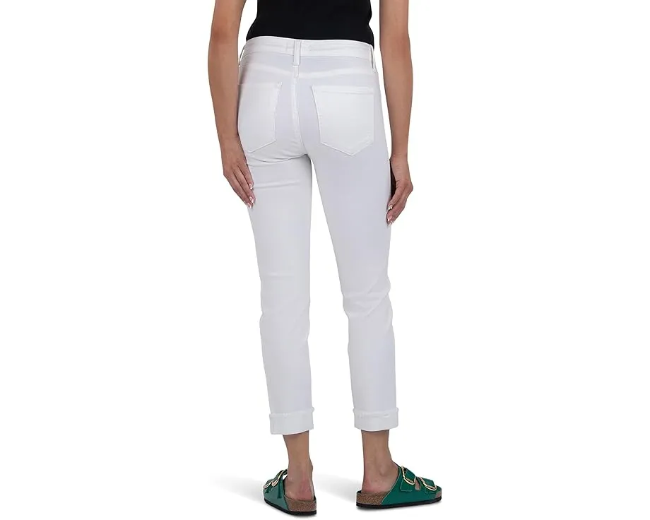 Джинсы KUT from the Kloth Amy Crop с прямыми штанинами и рельефными швами