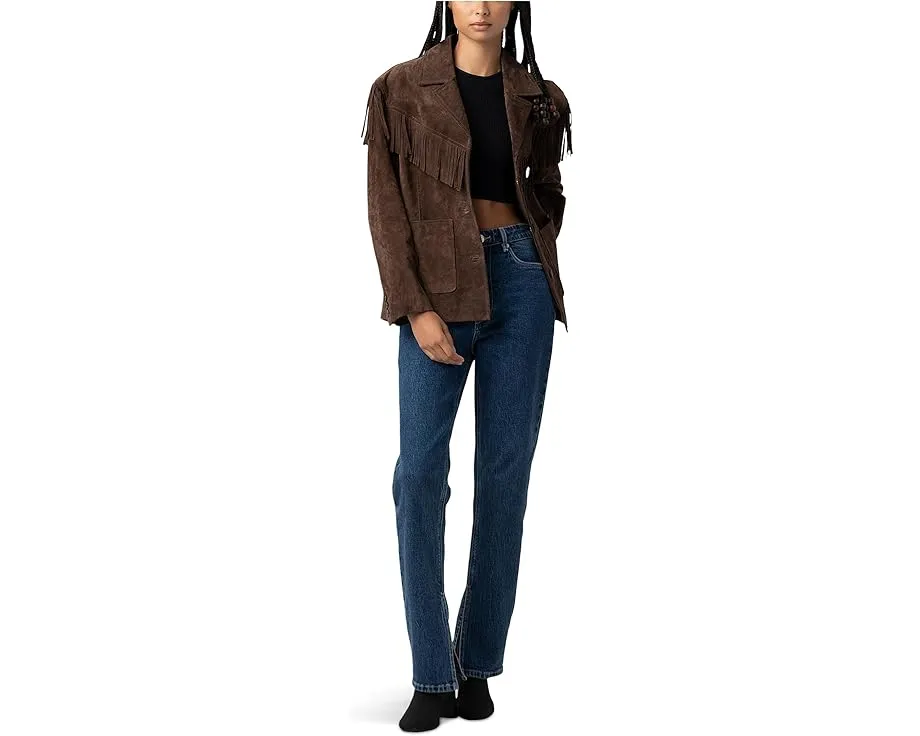 Блейзер Blank NYC из натуральной замши с бахромой