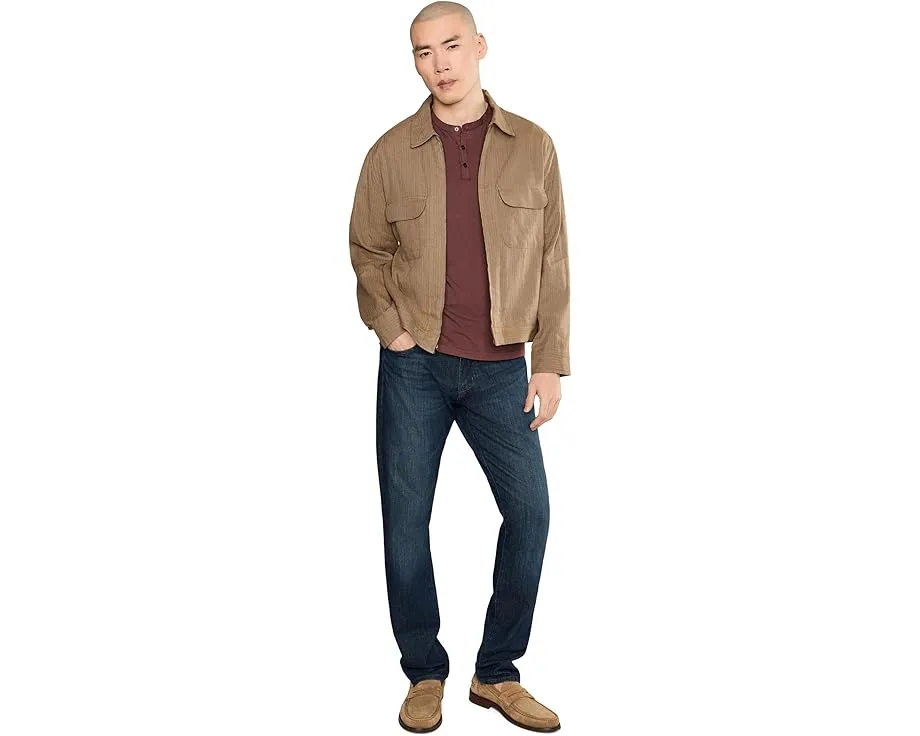 Футболка John Varvatos Duke Henley с небесно-серым принтом