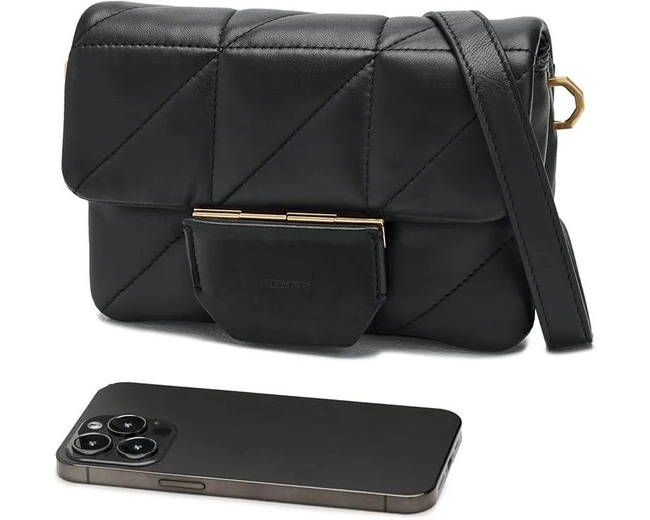 Компактный кроссбоди AllSaints Jupiter Quilt из стеганой кожи для вечера