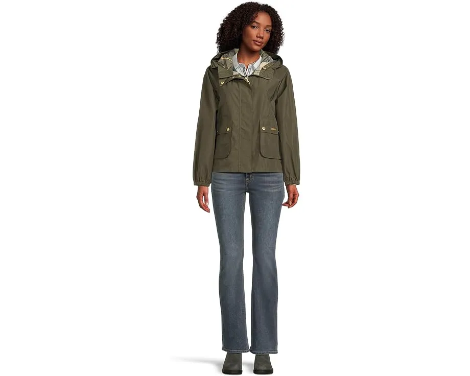 Куртка Barbour Mae дождевик с капюшоном и подкладкой в клетку