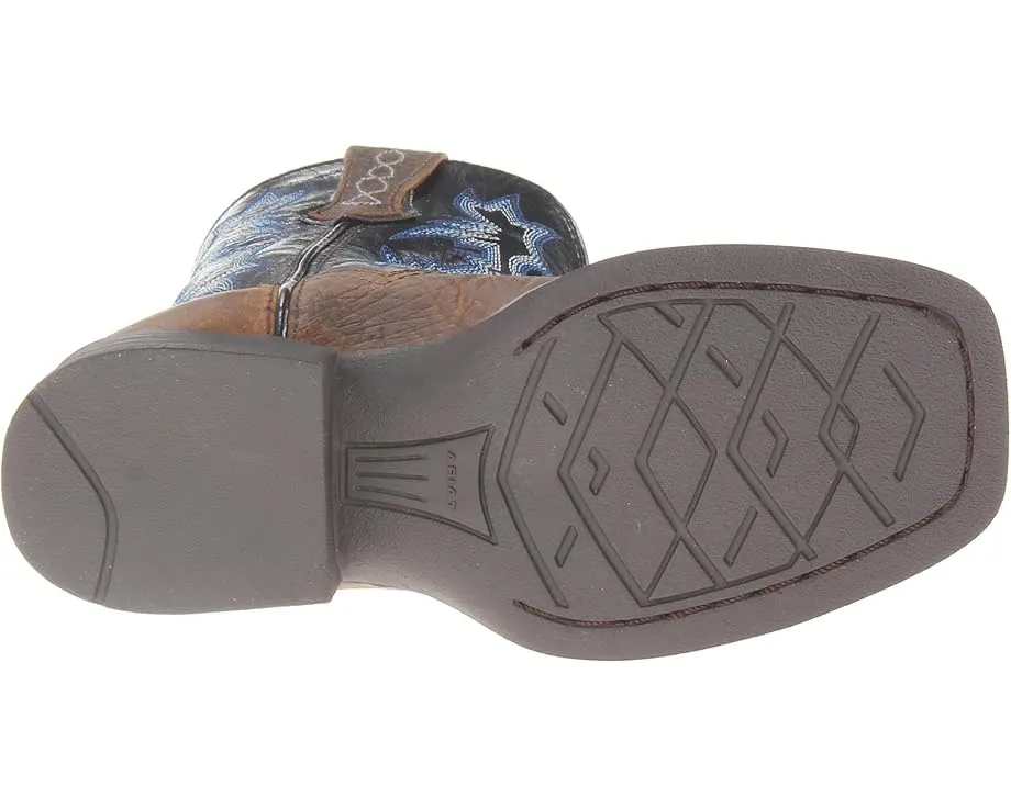 Ariat Kids Tombstone ковбойские сапоги с квадратным носком и съемной стелькой Booster Bed
