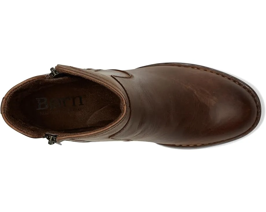 Ботильоны Born Rigby из итальянской кожи в мотовеянии с боковой молнией