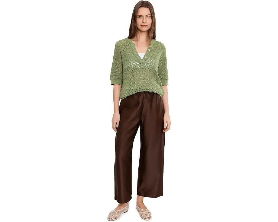 Varley трикотажный топ Callie Knit с V-образным вырезом и пуговицами