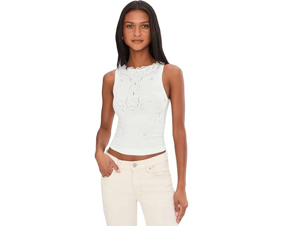 Топ Flirty Flutters Tank с вырезом лодочкой и вышивкой Free People