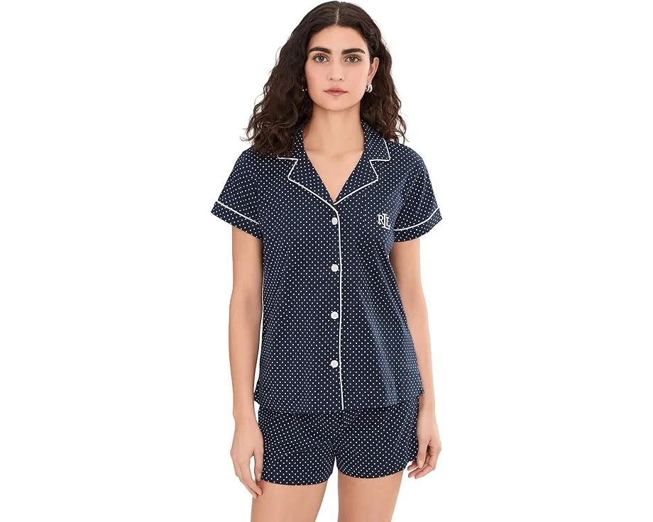 Пижамный комплект Lauren Ralph Lauren с шортами-боксерами из джерси