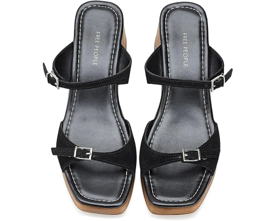 Клоги Beck с пряжкой на деревянной подошве и квадратным носком Free People