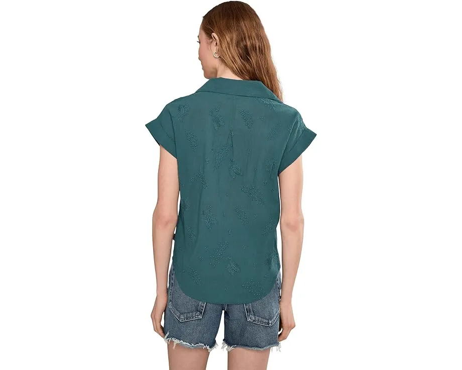 Royal Robbins Рубашка Oasis Short Sleeve с вышивкой цветочным принтом