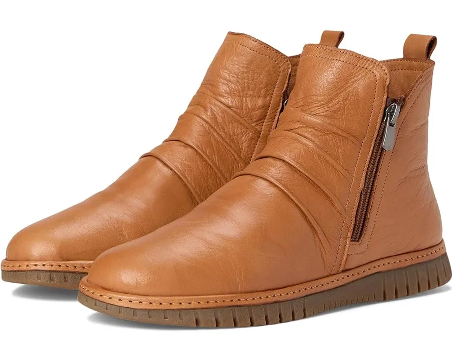 Ботильоны Rosado с двумя молниями и плиссированным верхом из мягкой кожи