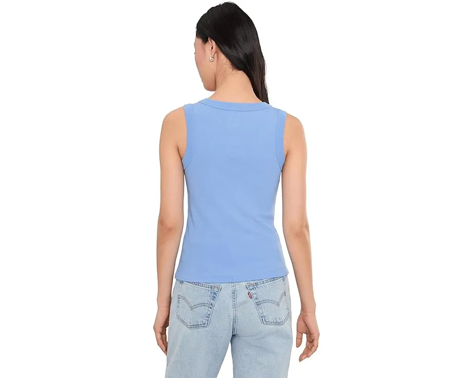 Майка NIC+ZOE Petite с ребристым узором и глубоким вырезом лодочкой