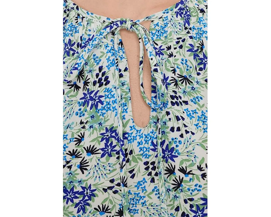 Топ CeCe с коротким рукавом и застежкой у горловины