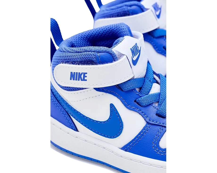 Детские кроссовки Nike Court Borough Mid 2 с застежкой на липучке из кожи