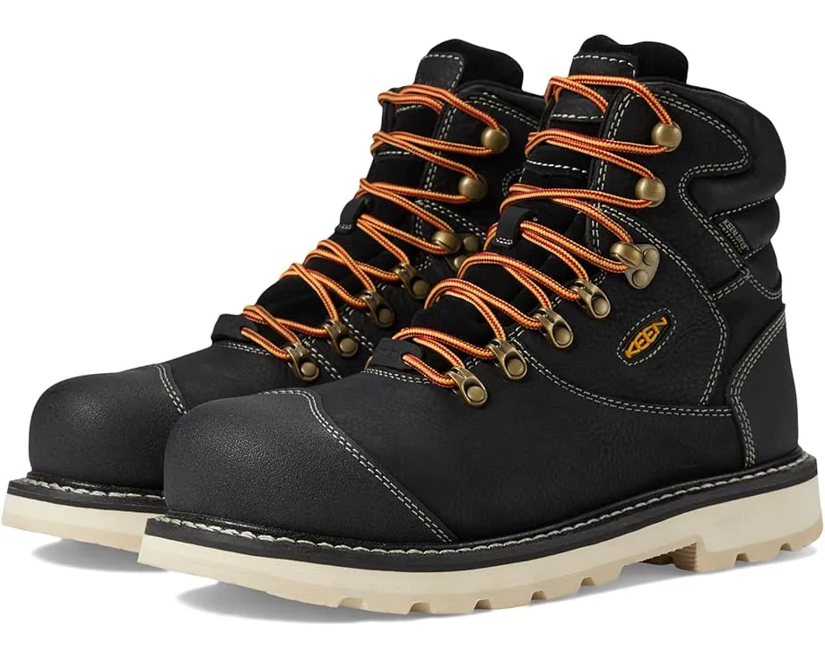KEEN Cincinnati+ 6 дюймов (15.24 см) водонепроницаемые рабочие ботинки с композитным мыском и пяткой 90 градусов