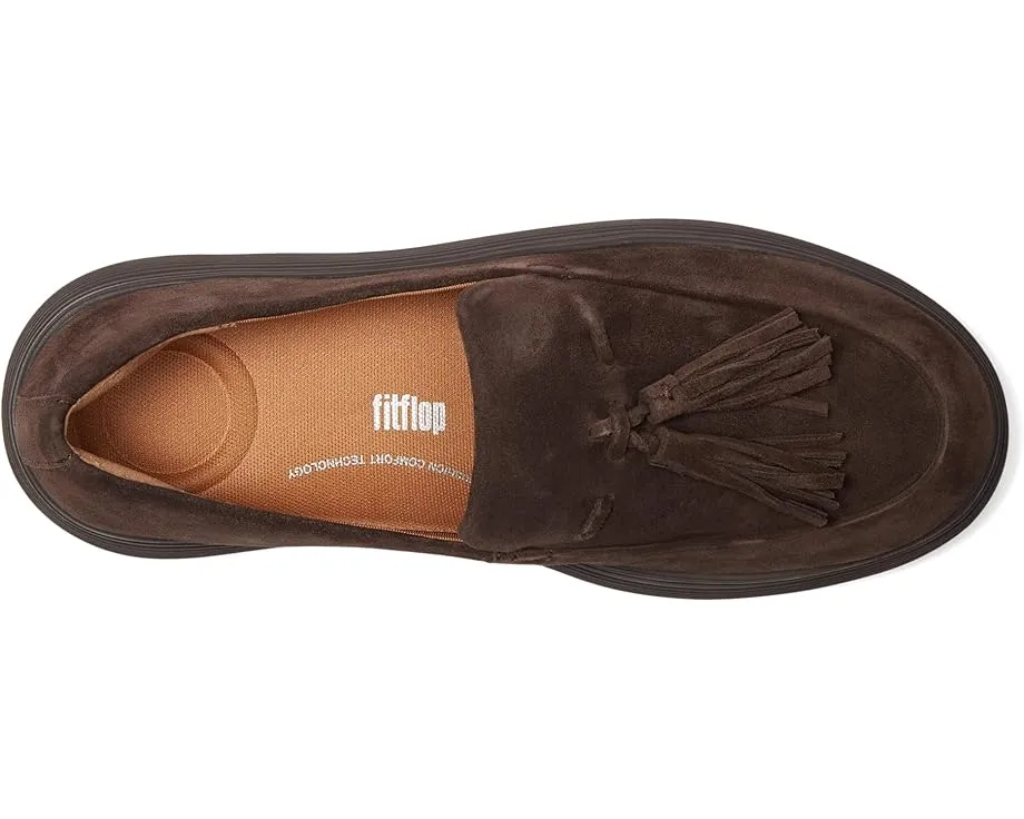 Лоферы FitFlop iQ-Comff из замши с кисточками и амортизацией