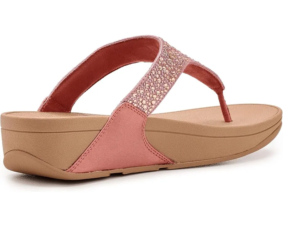 Сандалии FitFlop Lulu Crystal-mix с металлизированным верхом и перемычкой между пальцев