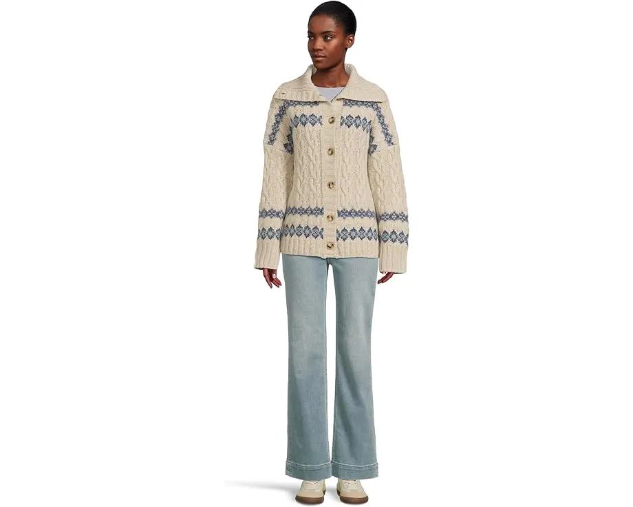 Кардиган Faherty Highland Fairisle из смеси мериносовой шерсти и хлопка