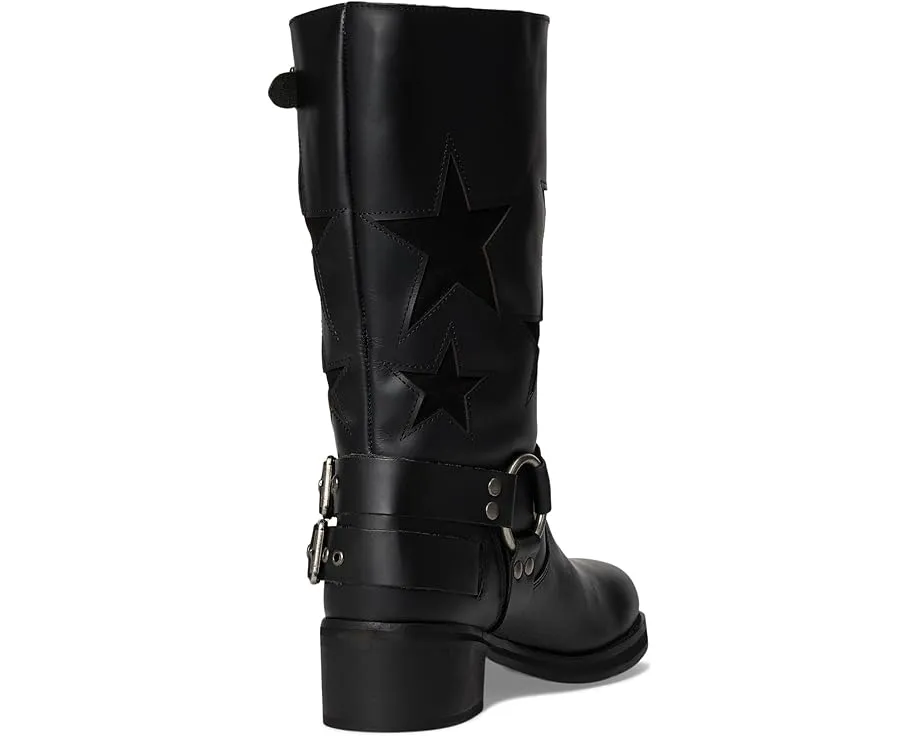 Кожаные ботинки Blacklist от Dingo с ремнями и квадратным каблуком