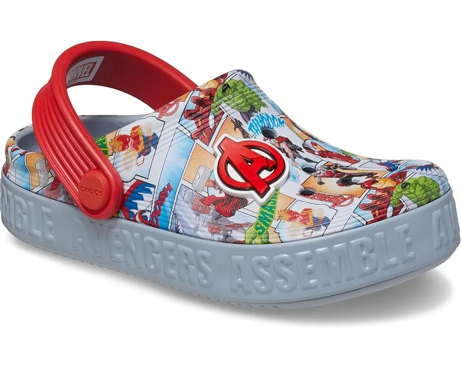 Кроксы Crocs Avengers Off Court Clogs для малышей с тематическим дизайном