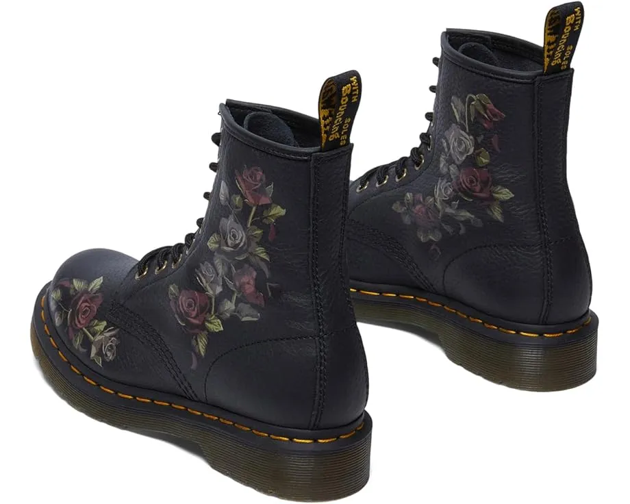 Ботинки Dr. Martens 1460 Leather Lace-Up с принтом роз и круглым носком
