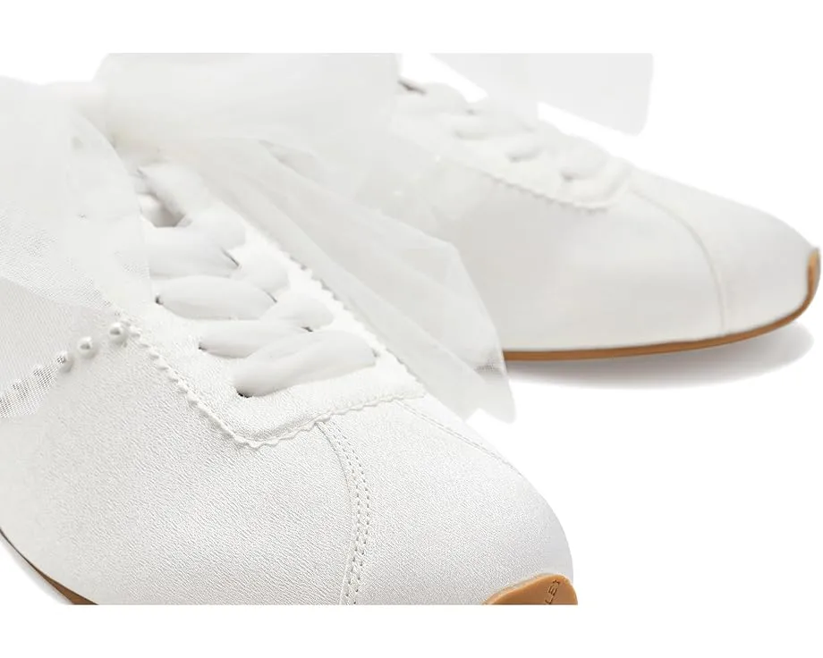 Слипоны Badgley Mischka Willy из атласа с тюлевыми шнурками и удобной колодкой