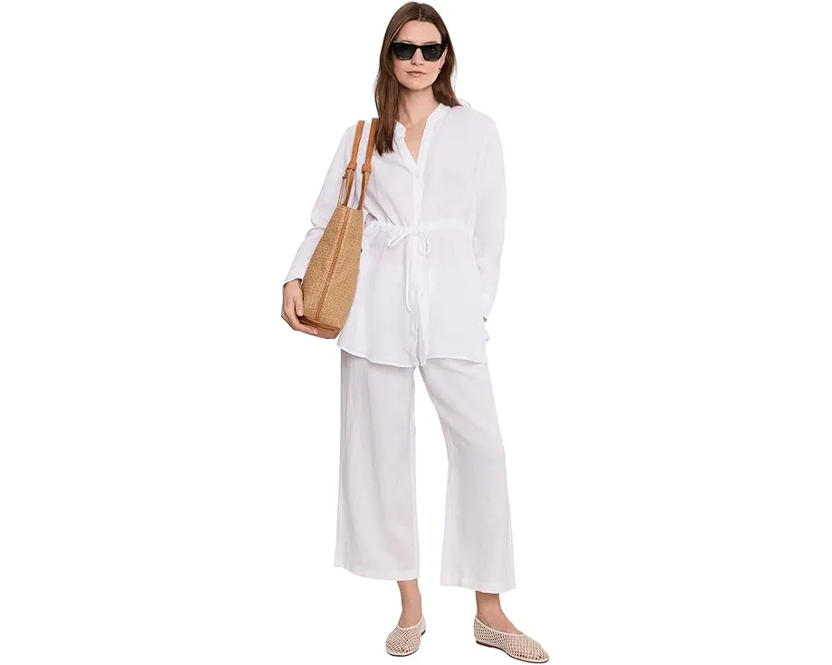 Широкие органические льняные брюки на щиколотке Eileen Fisher