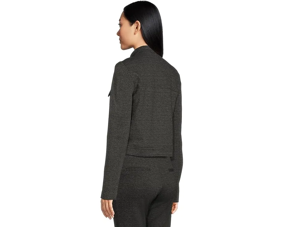 Короткий жакет Elliott Lauren из ткани понте твил на молнии с накладными карманами