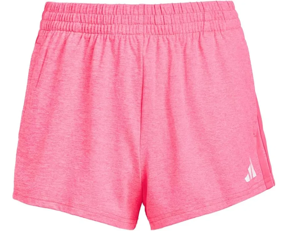 Шорты adidas Kids из меланжевого джерси с карманами и регулируемым поясом