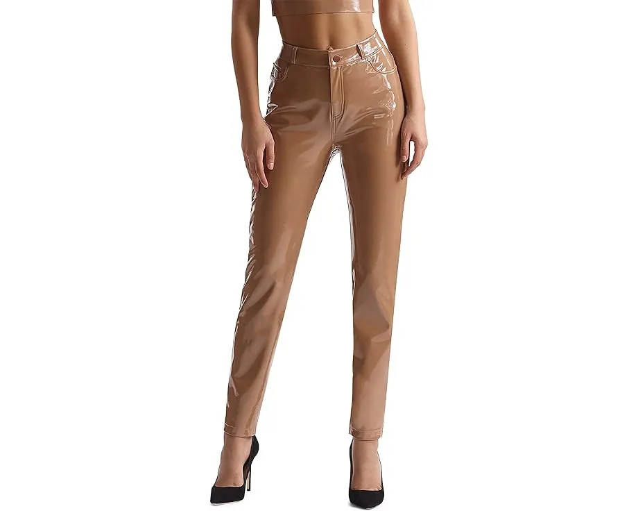 Брюки Commando Faux Patent Leather Five-Pocket с завышенной талией