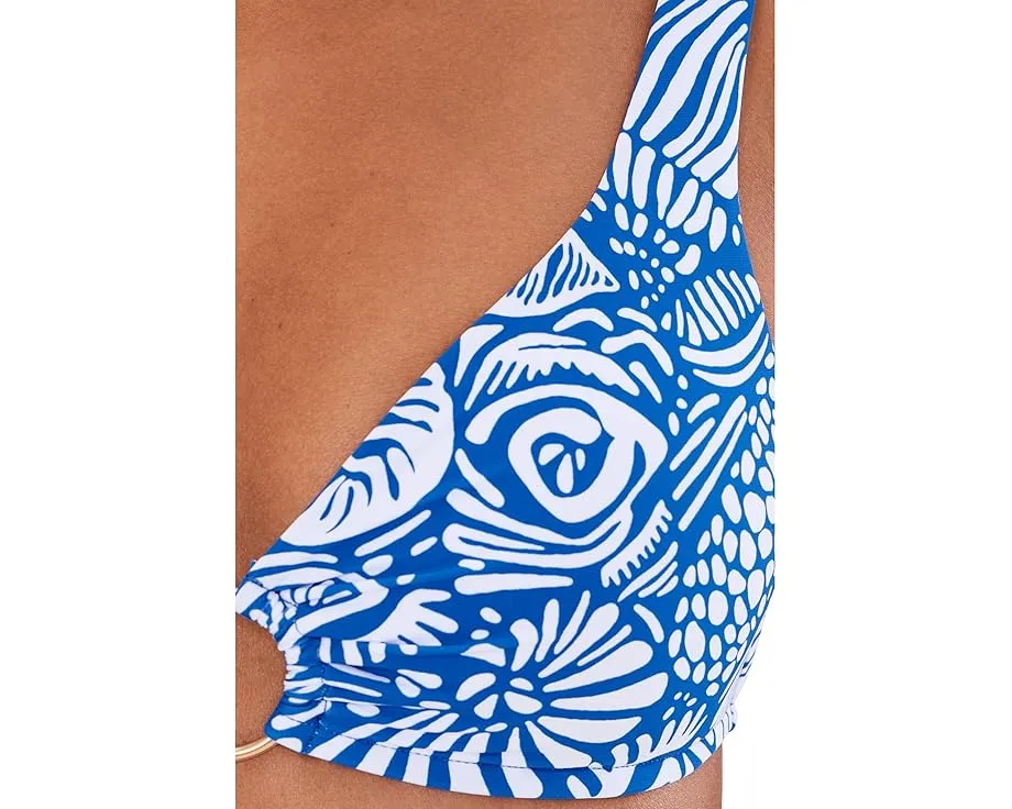 Бикини топ Seafolly C Shells Triangle с металлической отделкой и регулируемыми завязками