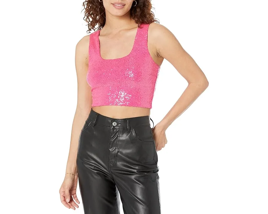 Топ Commando Sequin Crop Top SEQ202 с пайетками и квадратным вырезом