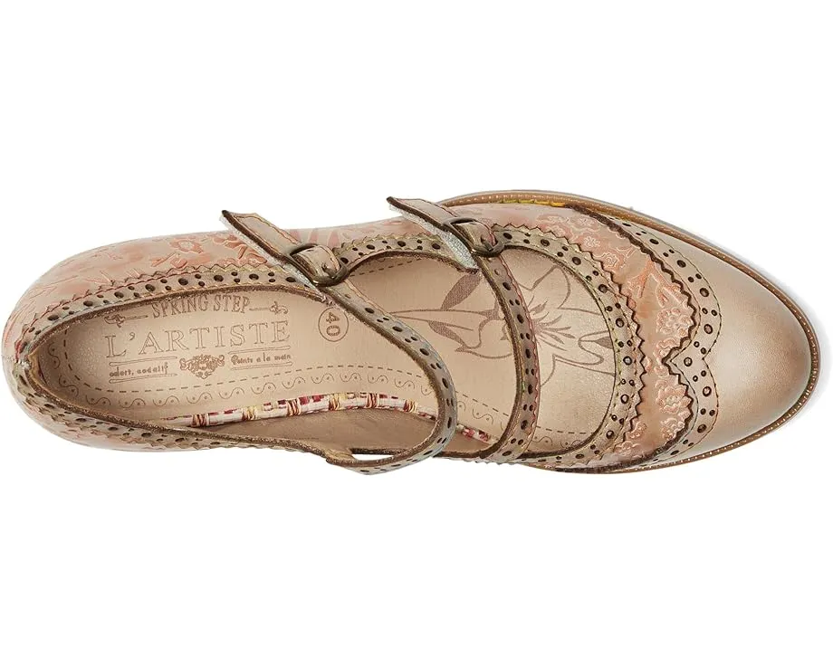 Туфли L'Artiste by Spring Step Gaviria Mary Jane с цветочным тиснением и двойным ремешком