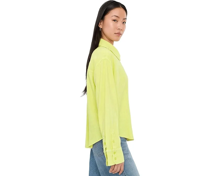 Блуза Linen Laurel Free People с корсетным силуэтом и вышивкой