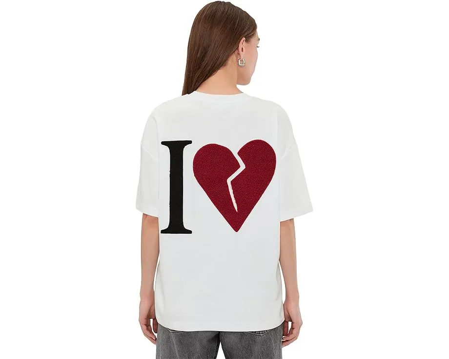 Футболка AllSaints Lover Etta Tee оверсайз с деталями в виде сердца