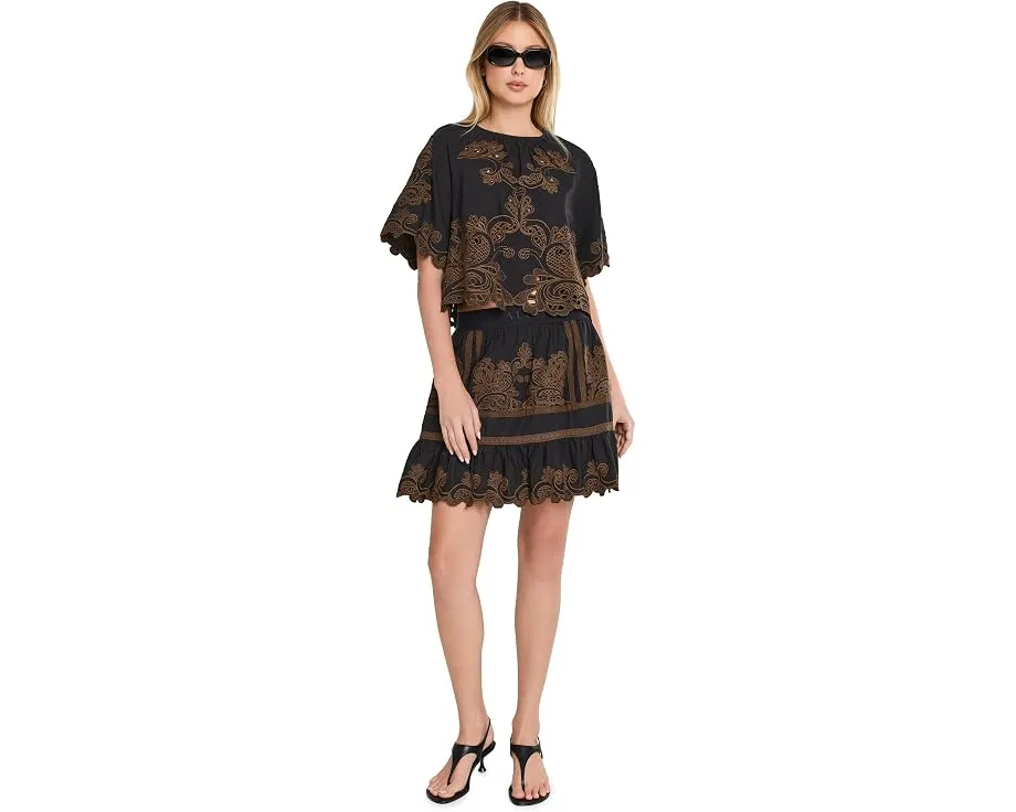 Вершина Miriam Emb от AllSaints с контрастной вышивкой