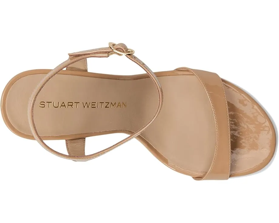 Сандалии Stuart Weitzman Babette 85 на массивном каблуке с кожаным верхом