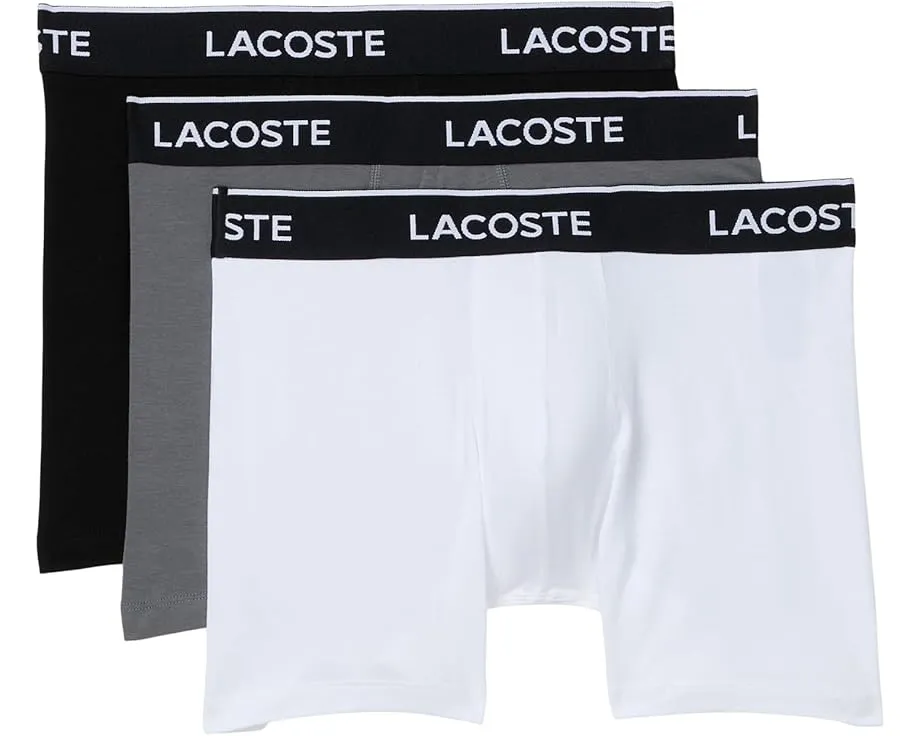 Боксеры Lacoste из хлопка с эластаном 3 штуки