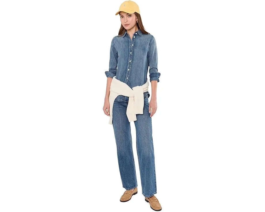 Джинсовая рубашка Lauren Ralph Lauren Classic Fit с вышитым логотипом