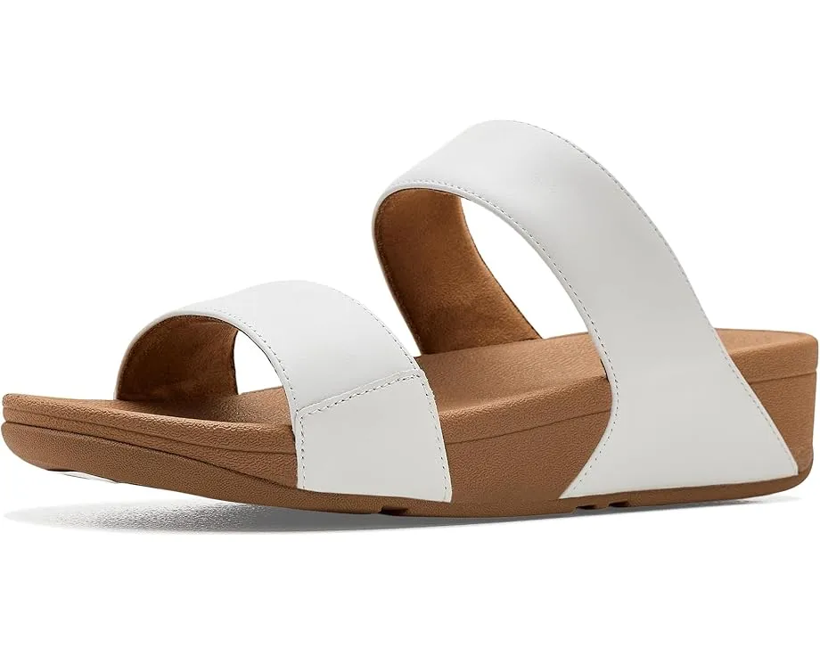 Сланцы FitFlop Lulu Leather с анатомической стелькой и клиновидным каблуком