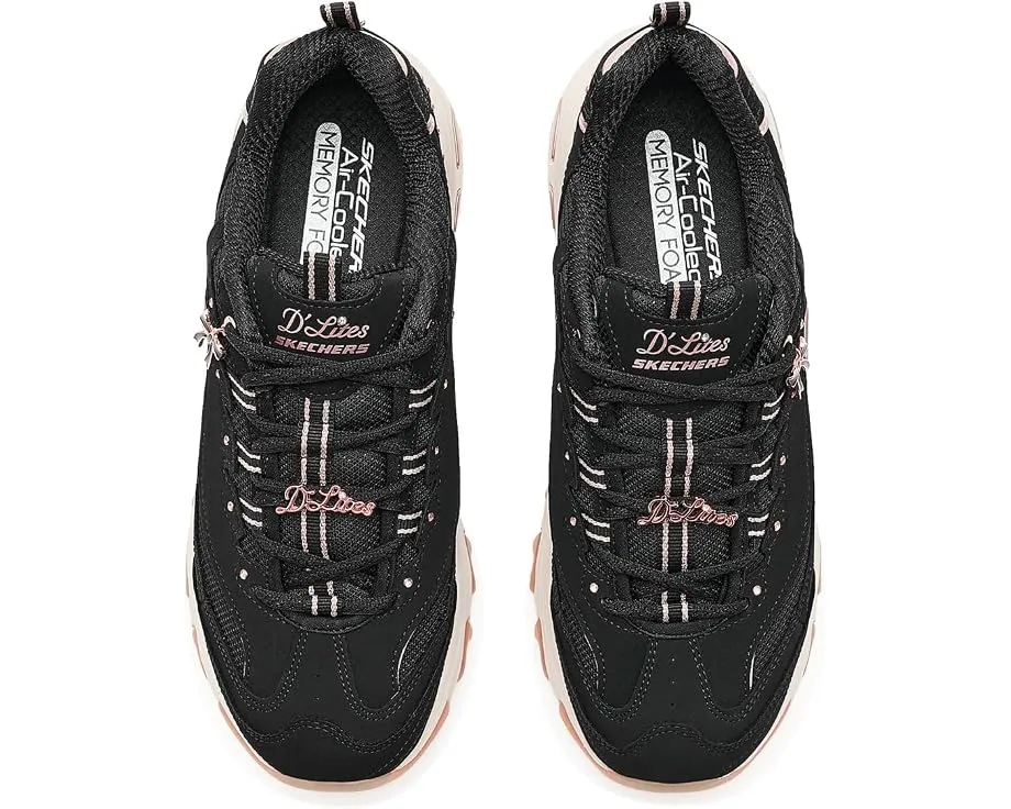 Кроссовки D'Lites 20th Anniversary Skechers розово-черные